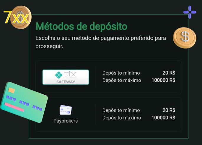 O cassino 7xxbet oferece uma grande variedade de métodos de pagamento